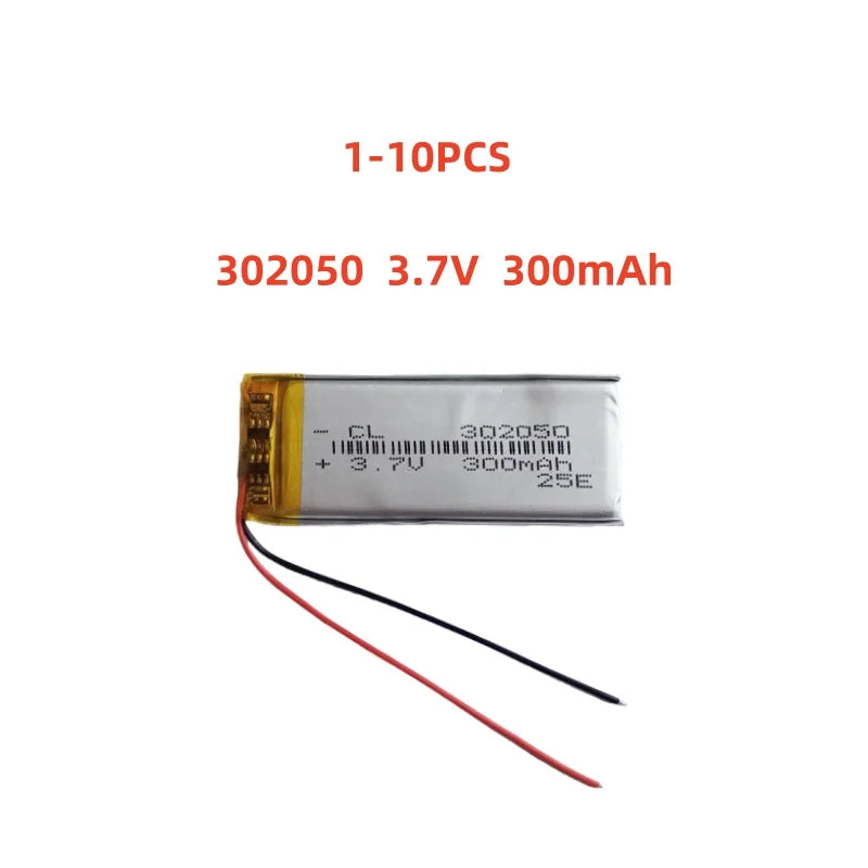 1-10 Uds 302050 3,7 V 300mAh batería para Dronetag BS Simple Version 1-10 Uds 302050 3,7 V 300mAh batería para Dronetag BS Simple Version